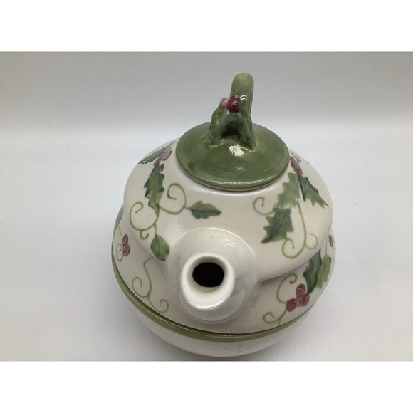 Tracy Porter Tea for One Christmas Holly Set - Picture 5 of 12